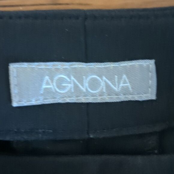 AGNONA Italy High Waist Black flare Leg Wool Silk Trousers Pants  size 30 - Picture 8 of 12